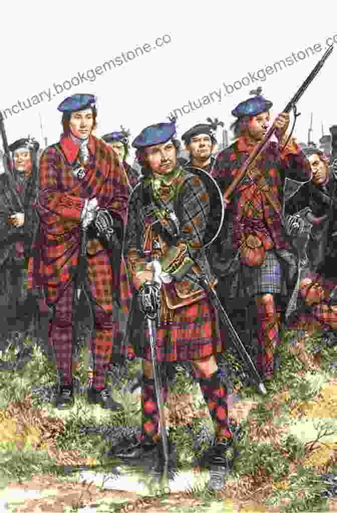 A Group Of Jacobite Rebels, Dressed In Traditional Highland Attire, Marching Through A Glen. A Plague Of Zombies: An Outlander Novella (Lord John Grey)