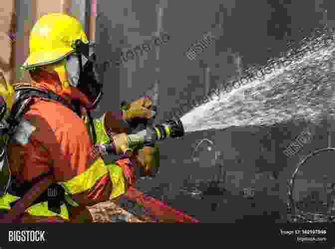 A Photo Of Firefighters Battling A Forest Fire, With Water Hoses And Firefighting Equipment Burntwater Scott Thybony