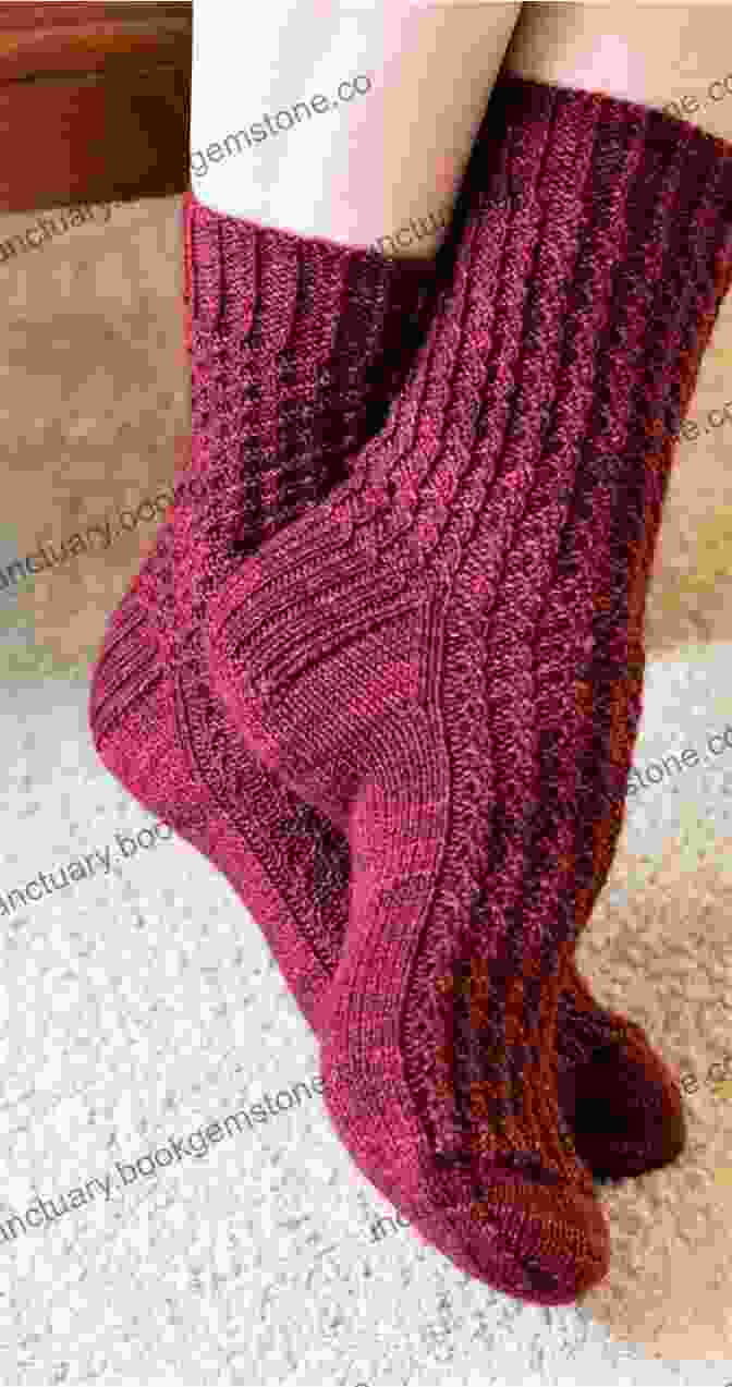 A Textured Sock With A Raised Cable Pattern, Demonstrating The Tactile Appeal Of Knitting Techniques. New Directions In Sock Knitting: 18 Innovative Designs Knitted From Every Which Way