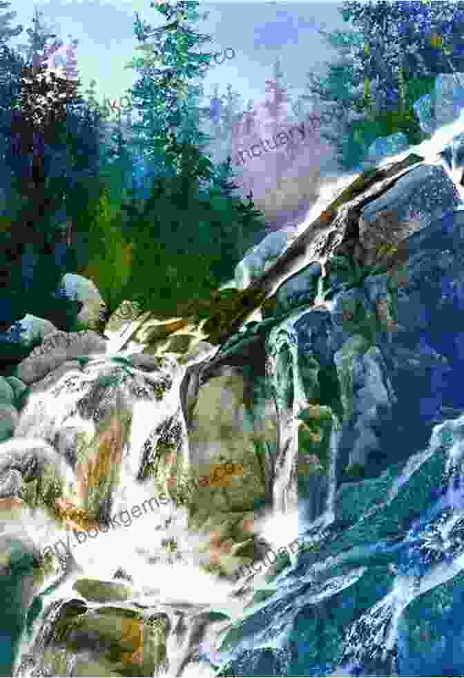 Gary Spetz Watercolor Painting Of A Tranquil Waterfall Gary Spetz S Painting Wild Places With Watercolors (100 Series)