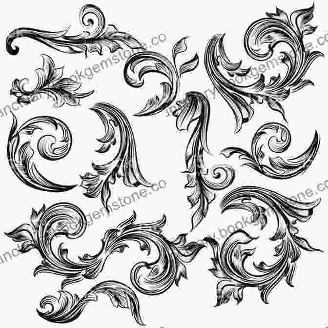 Intricate Filigree Scrolls From The 1000 Series, Conveying A Sense Of Elegance And Sophistication. 1000 More Graphic Elements: Unique Elements For Distinctive Designs (1000 Series)