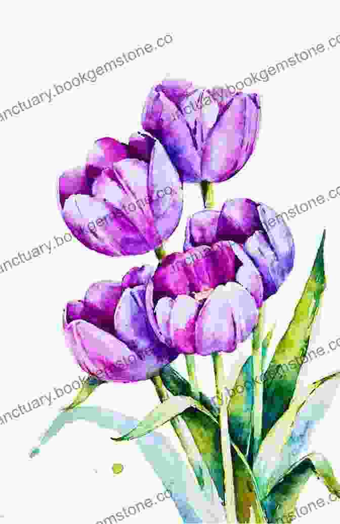 Vibrant Watercolour Painting Of Springtime Flowers In Full Bloom Watercolours Springtime Flowers